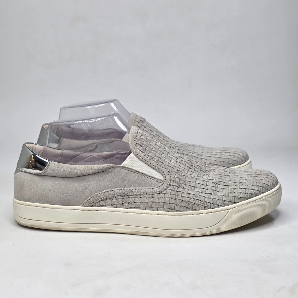 Johnston & Murphy McGuffey Loafers Women's Size 9.5 M Gray Suede Woven Shoes
